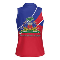 Haitian Flag Day 18 May Women Sleeveless Polo Shirt Jounen Drapo Ayisyen