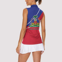Haitian Flag Day 18 May Women Sleeveless Polo Shirt Jounen Drapo Ayisyen