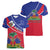 Haitian Flag Day 18 May Women V-Neck T-Shirt Jounen Drapo Ayisyen