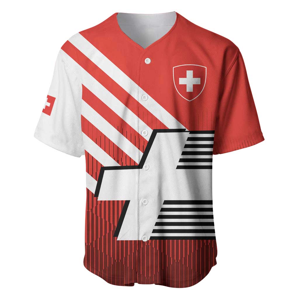 Switzerland Coat of Arms Baseball Jersey Swiss Greek cross