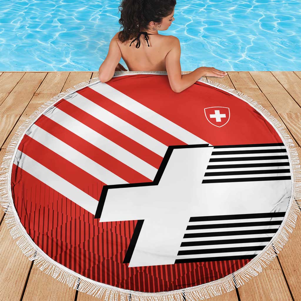 Switzerland Coat of Arms Beach Blanket Swiss Greek cross