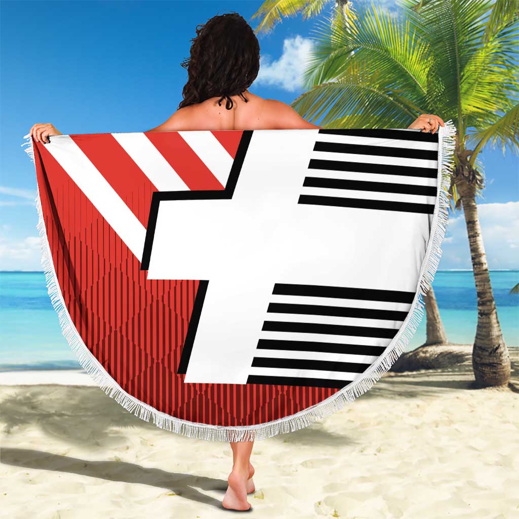 Switzerland Coat of Arms Beach Blanket Swiss Greek cross