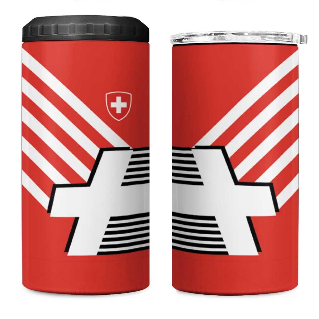 Switzerland Coat of Arms 4 in 1 Can Cooler Tumbler Swiss Greek cross