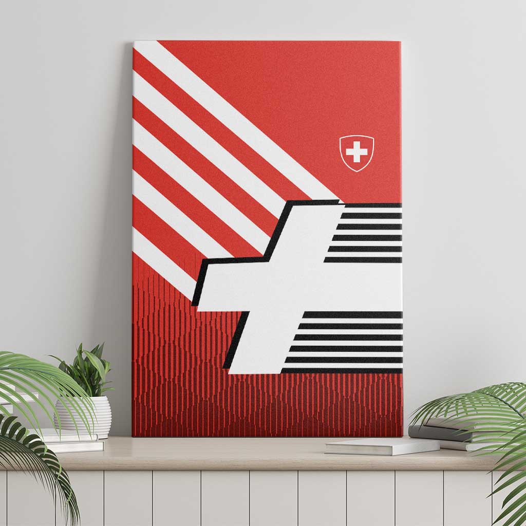 Switzerland Coat of Arms Canvas Wall Art Swiss Greek cross