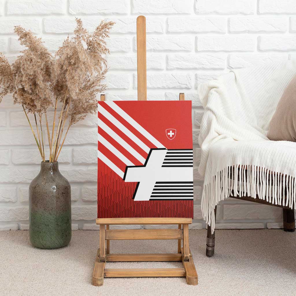 Switzerland Coat of Arms Canvas Wall Art Swiss Greek cross