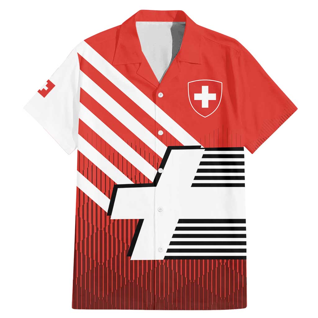 Switzerland Coat of Arms Family Matching Mermaid Dress and Hawaiian Shirt Swiss Greek cross