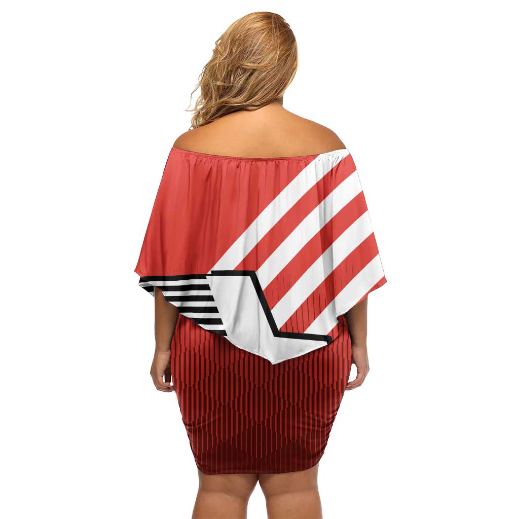 Switzerland Coat of Arms Family Matching Off Shoulder Short Dress and Hawaiian Shirt Swiss Greek cross