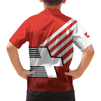 Switzerland Coat of Arms Kid Hawaiian Shirt Swiss Greek cross