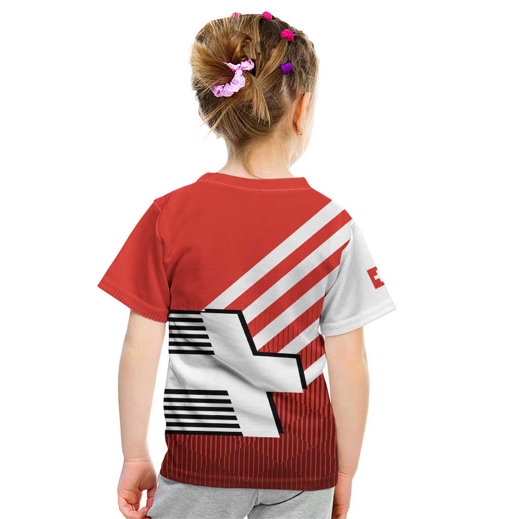 Switzerland Coat of Arms Kid T Shirt Swiss Greek cross