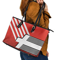Switzerland Coat of Arms Leather Tote Bag Swiss Greek cross