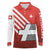 Switzerland Coat of Arms Long Sleeve Polo Shirt Swiss Greek cross