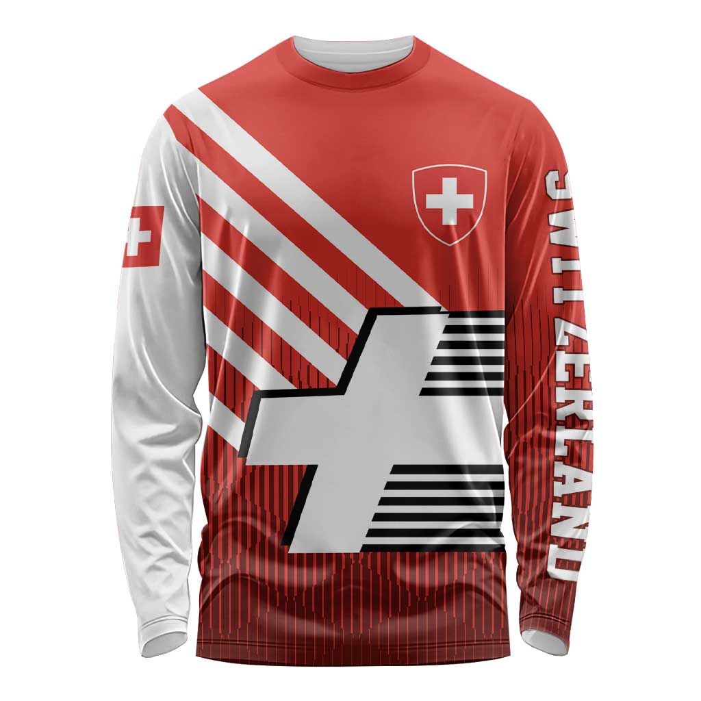 Switzerland Coat of Arms Long Sleeve Shirt Swiss Greek cross