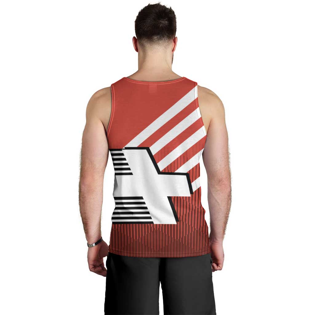 Switzerland Coat of Arms Men Tank Top Swiss Greek cross