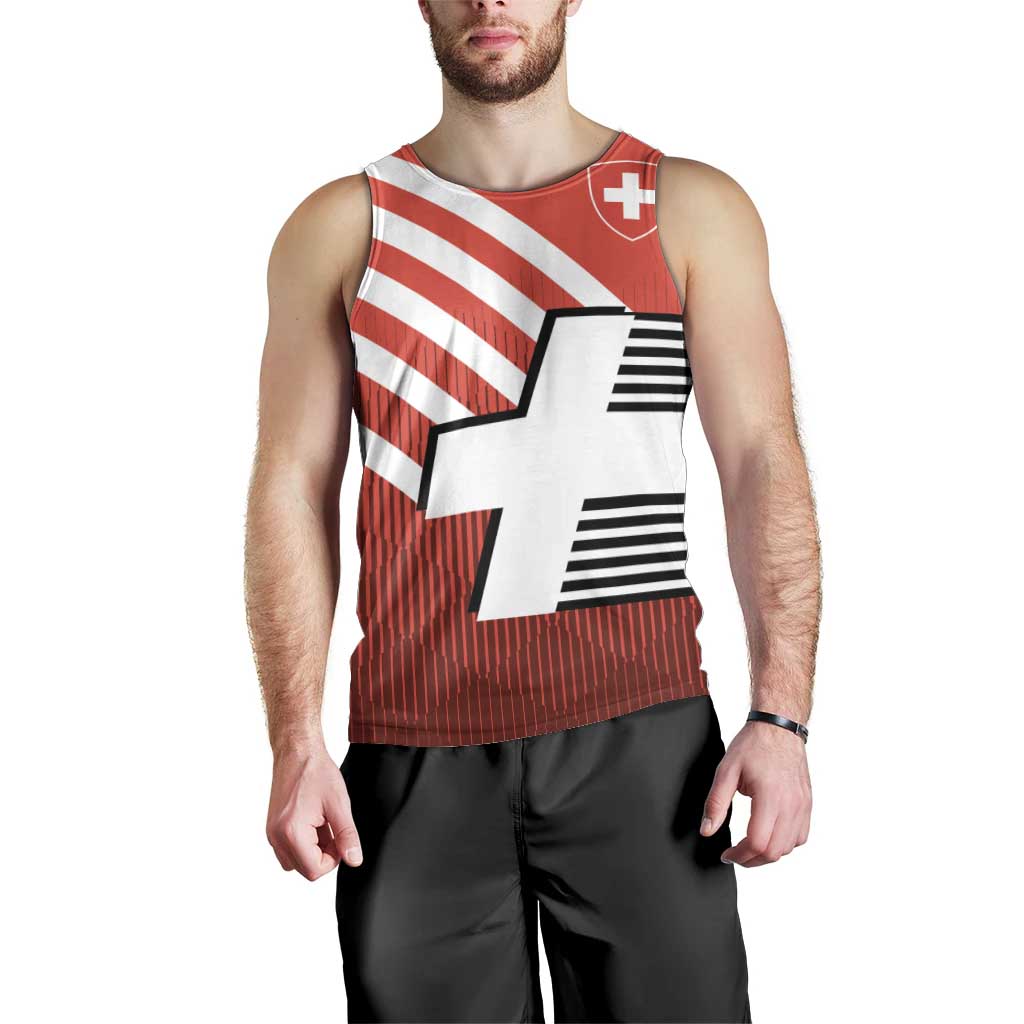 Switzerland Coat of Arms Men Tank Top Swiss Greek cross