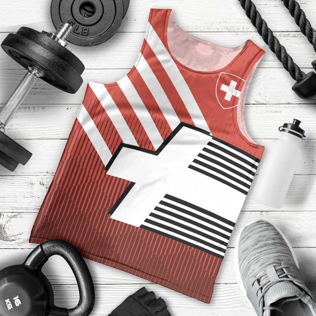 Switzerland Coat of Arms Men Tank Top Swiss Greek cross