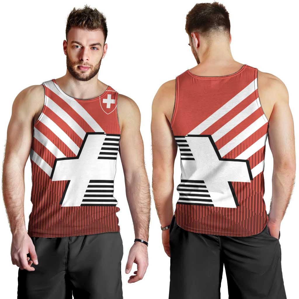 Switzerland Coat of Arms Men Tank Top Swiss Greek cross