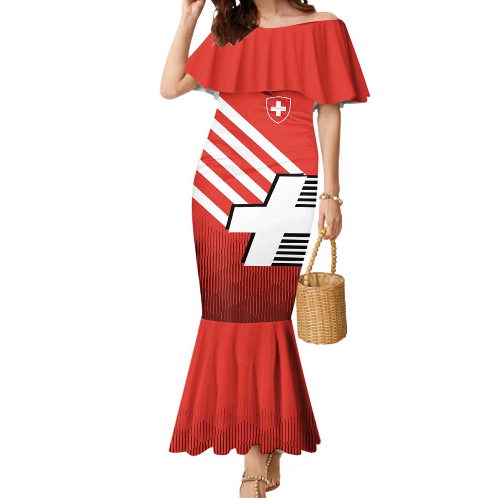 Switzerland Coat of Arms Mermaid Dress Swiss Greek cross