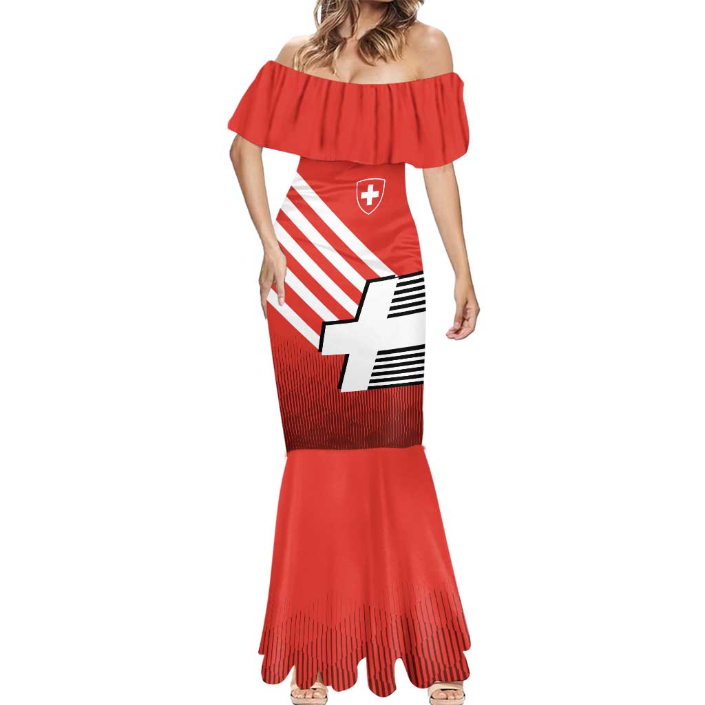 Switzerland Coat of Arms Mermaid Dress Swiss Greek cross