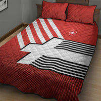 Switzerland Coat of Arms Quilt Bed Set Swiss Greek cross