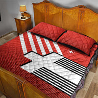Switzerland Coat of Arms Quilt Bed Set Swiss Greek cross