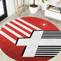 Switzerland Coat of Arms Round Carpet Swiss Greek cross