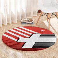 Switzerland Coat of Arms Round Carpet Swiss Greek cross