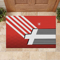 Switzerland Coat of Arms Rubber Doormat Swiss Greek cross