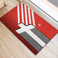 Switzerland Coat of Arms Rubber Doormat Swiss Greek cross