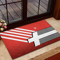 Switzerland Coat of Arms Rubber Doormat Swiss Greek cross