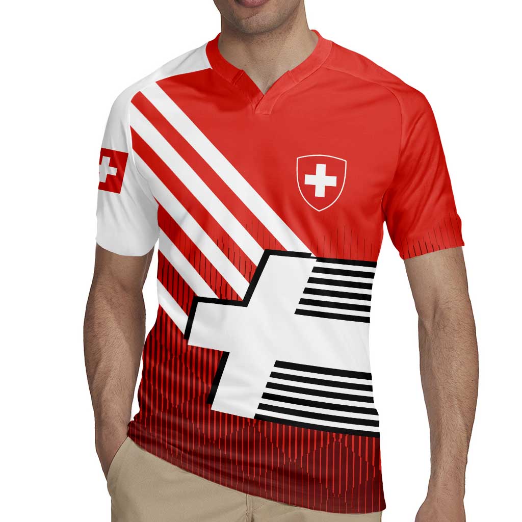 Switzerland Coat of Arms Rugby Jersey Swiss Greek cross
