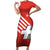 Switzerland Coat of Arms Short Sleeve Bodycon Dress Swiss Greek cross