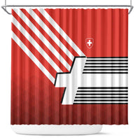 Switzerland Coat of Arms Shower Curtain Swiss Greek cross