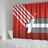Switzerland Coat of Arms Shower Curtain Swiss Greek cross