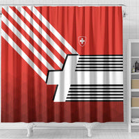 Switzerland Coat of Arms Shower Curtain Swiss Greek cross