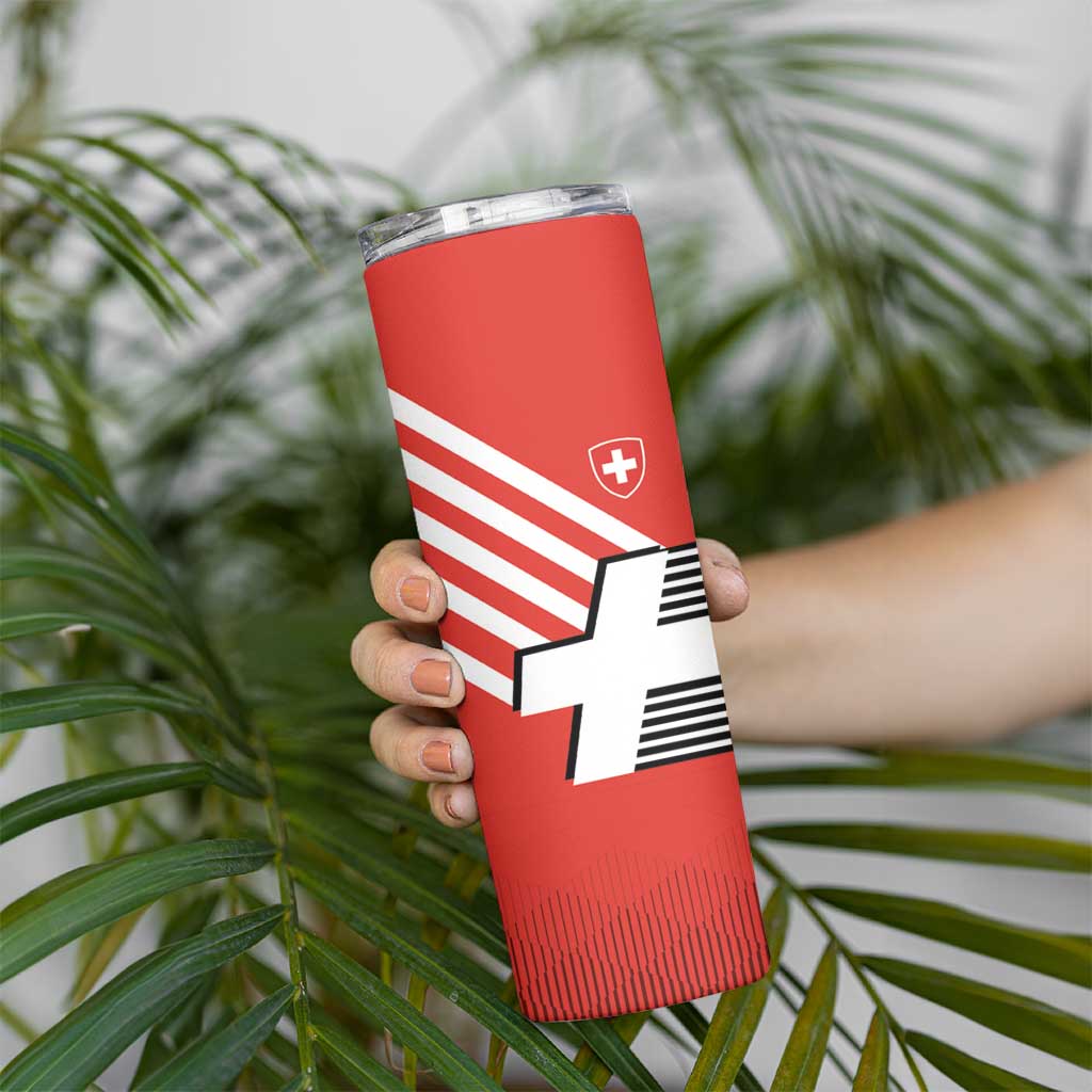 Switzerland Coat of Arms Skinny Tumbler Swiss Greek cross