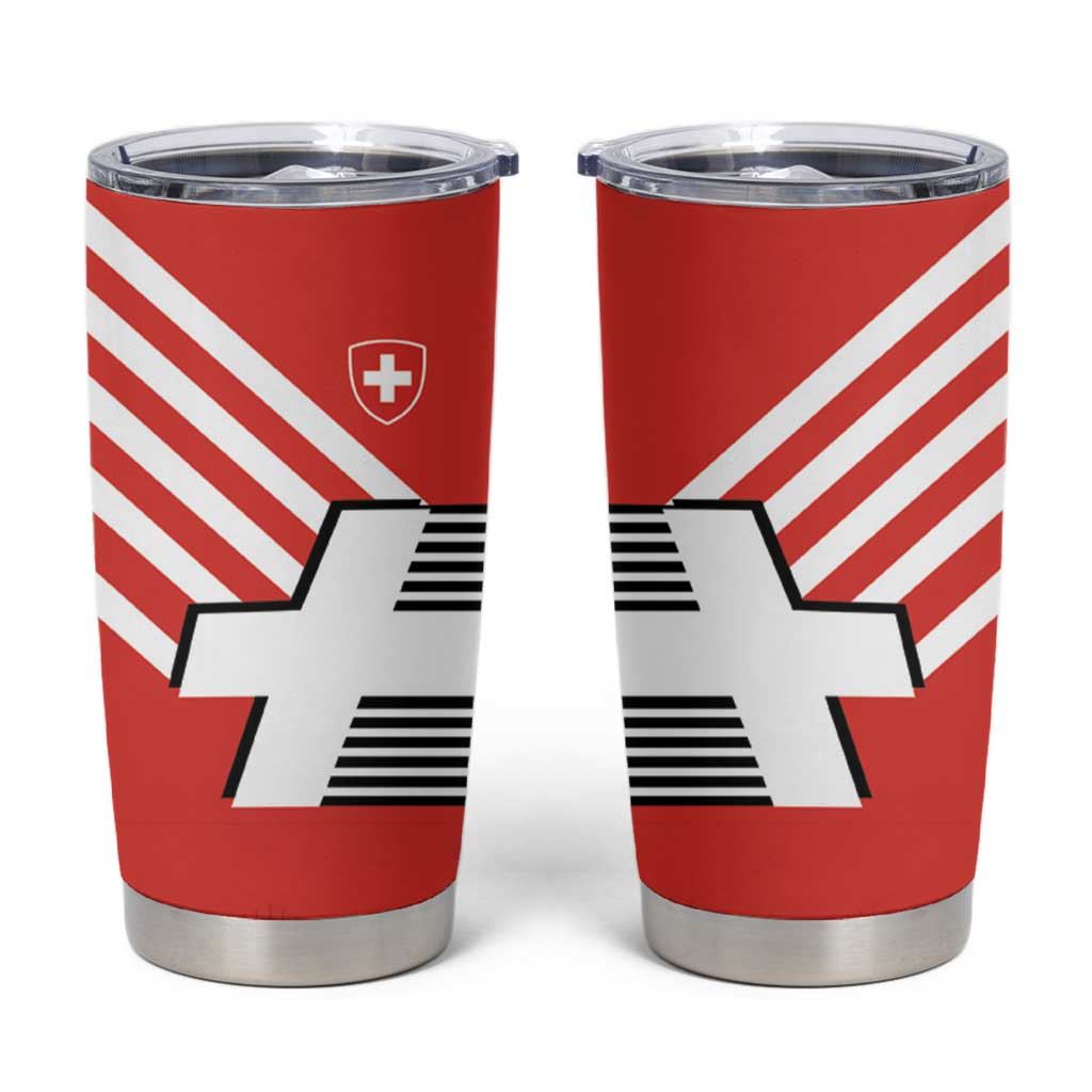 Switzerland Coat of Arms Tumbler Cup Swiss Greek cross