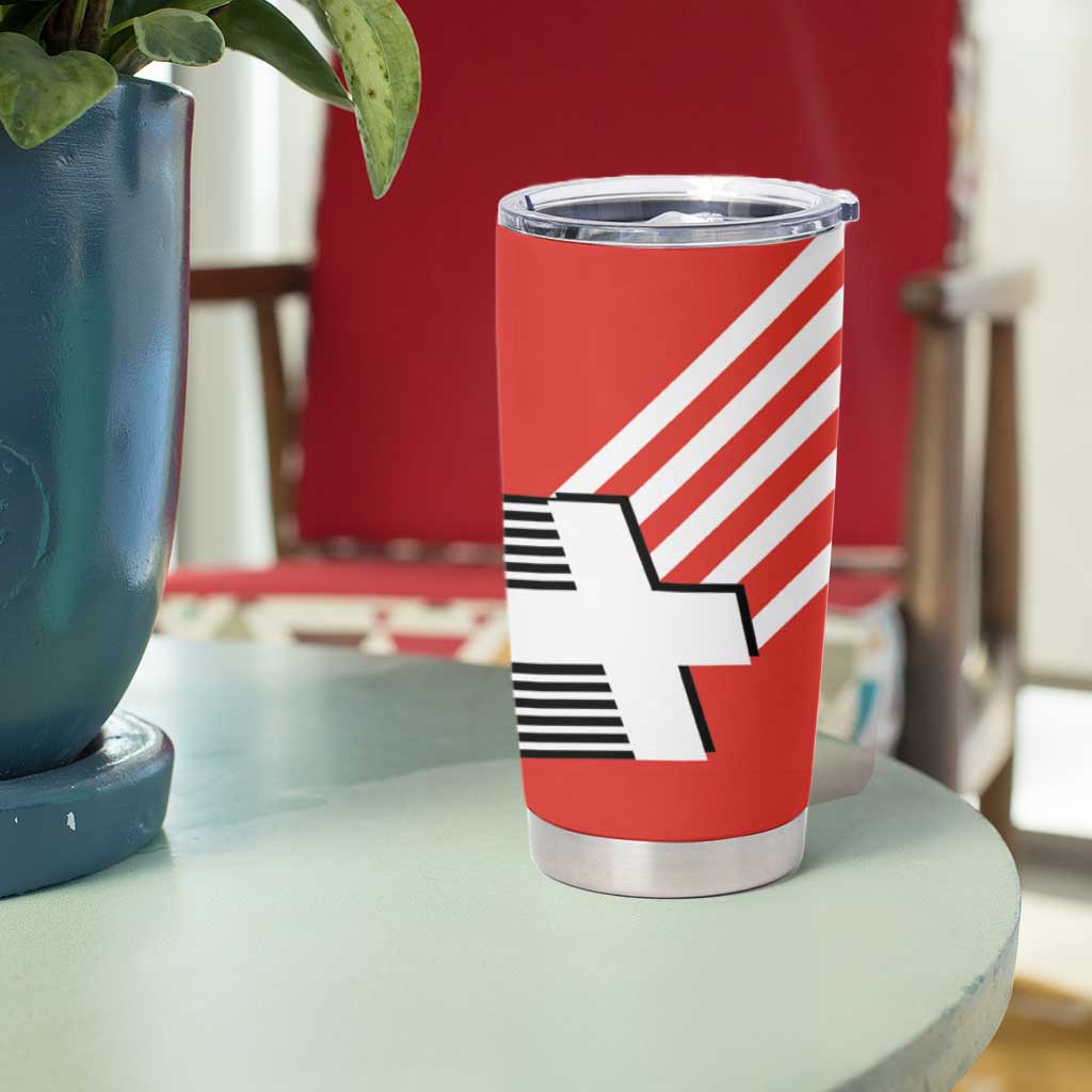 Switzerland Coat of Arms Tumbler Cup Swiss Greek cross