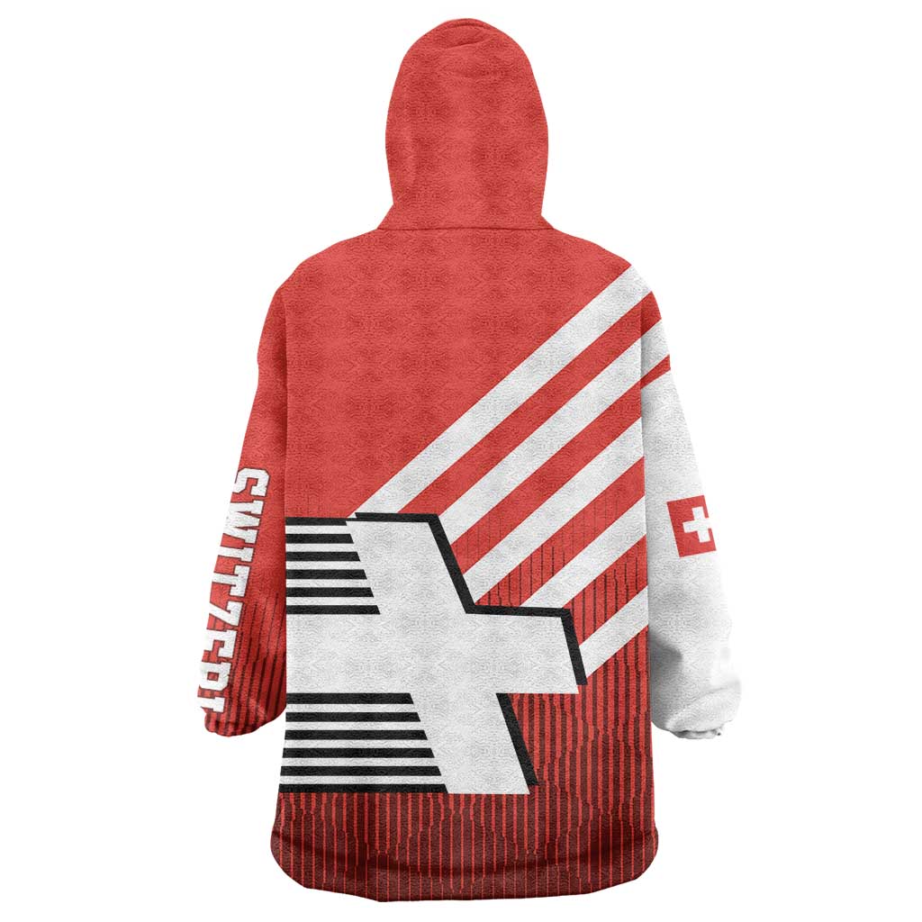 Switzerland Coat of Arms Wearable Blanket Hoodie Swiss Greek cross