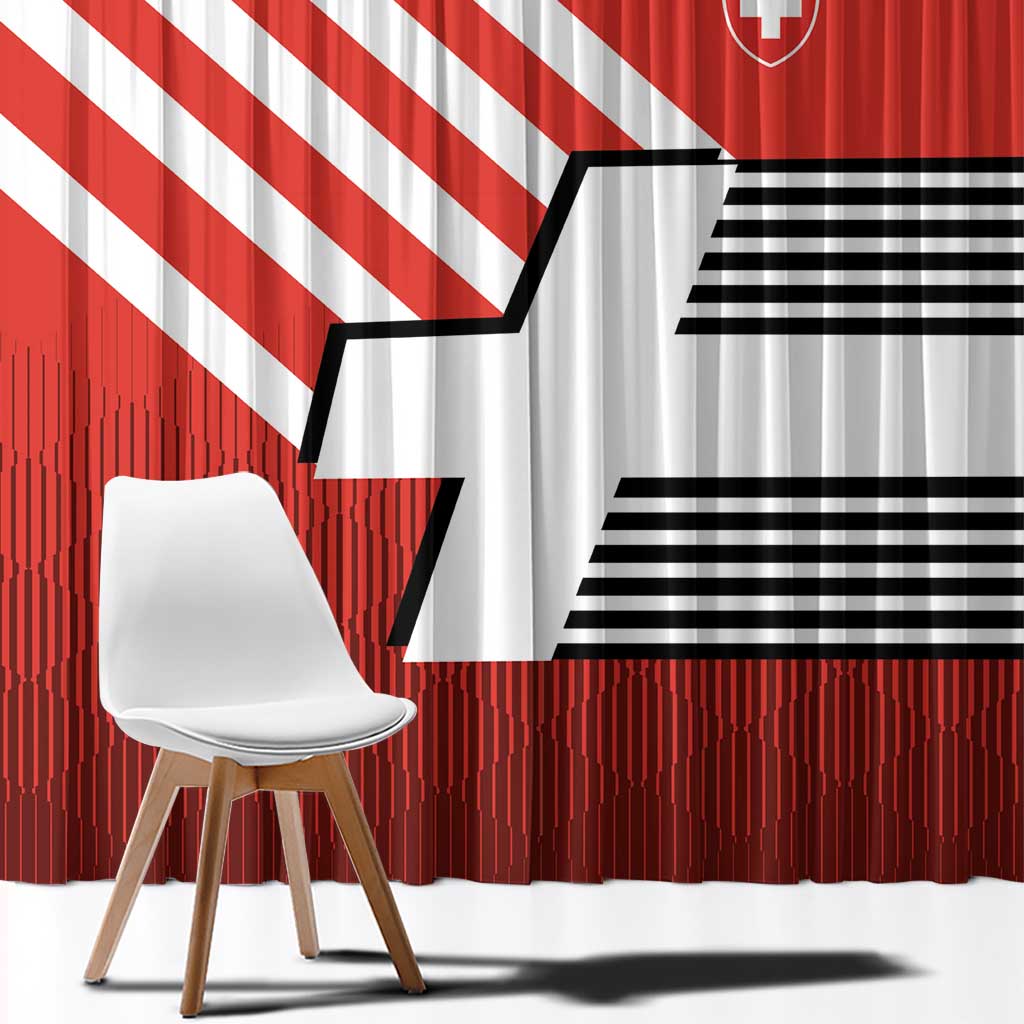 Switzerland Coat of Arms Window Curtain Swiss Greek cross