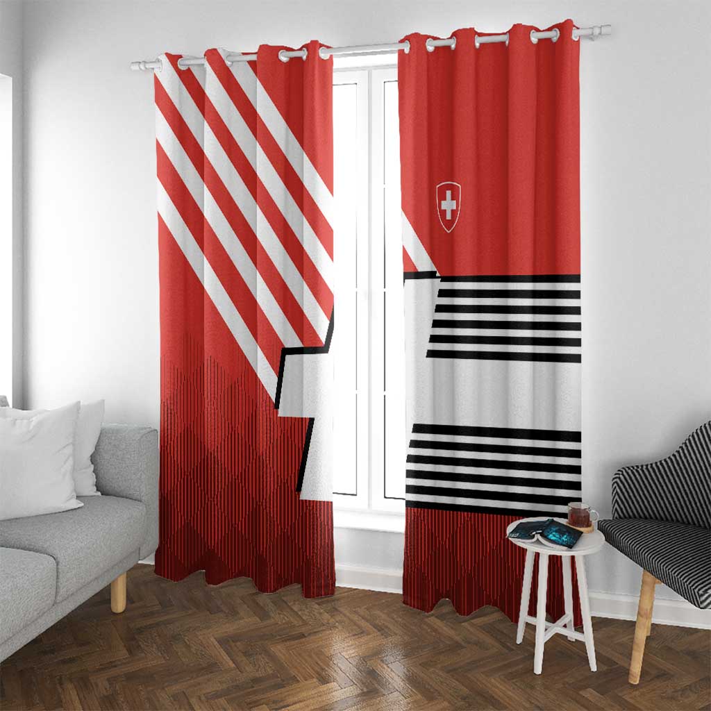 Switzerland Coat of Arms Window Curtain Swiss Greek cross