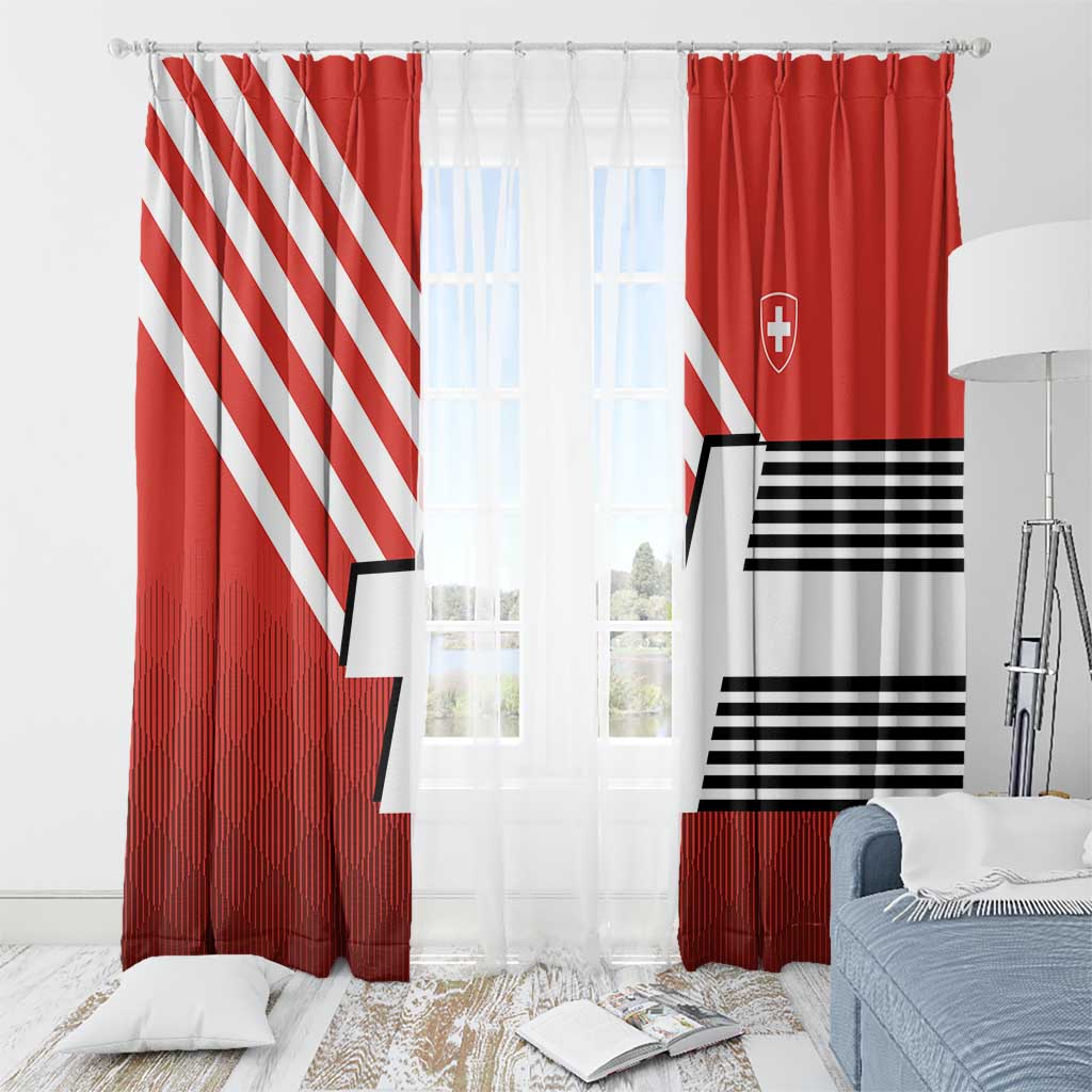 Switzerland Coat of Arms Window Curtain Swiss Greek cross