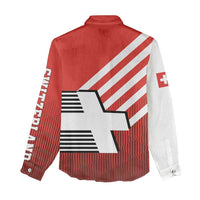 Switzerland Coat of Arms Women Casual Shirt Swiss Greek cross