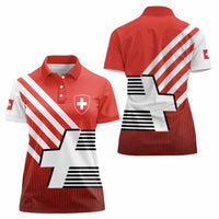 Switzerland Coat of Arms Women Polo Shirt Swiss Greek cross