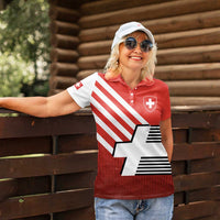 Switzerland Coat of Arms Women Polo Shirt Swiss Greek cross