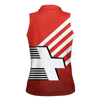 Switzerland Coat of Arms Women Sleeveless Polo Shirt Swiss Greek cross