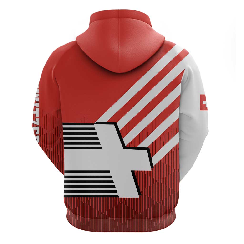 Switzerland Coat of Arms Zip Hoodie Swiss Greek cross