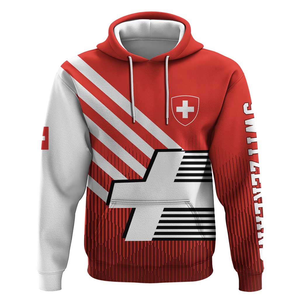 Switzerland Coat of Arms Zip Hoodie Swiss Greek cross