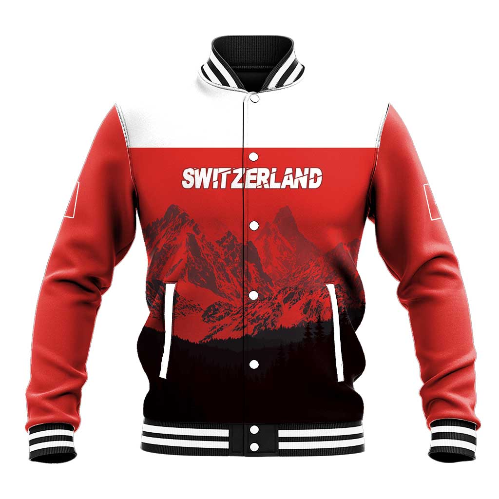 Custom Switzerland Football Baseball Jacket Swiss Alps