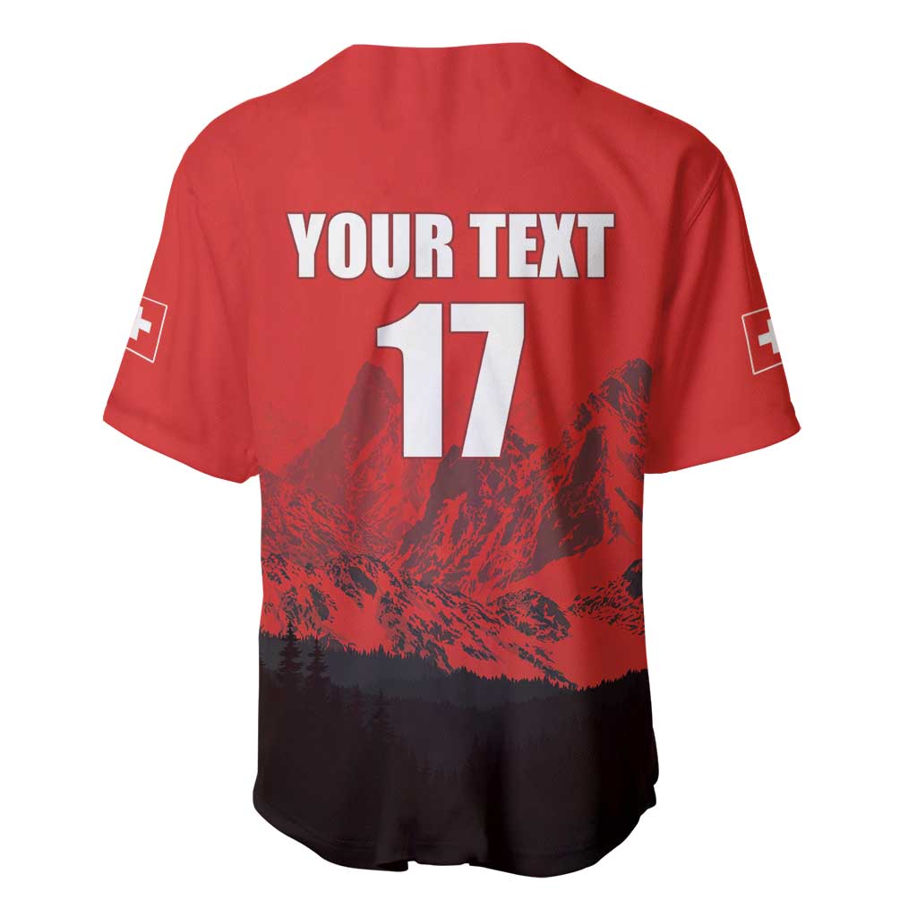 Custom Switzerland Football Baseball Jersey Swiss Alps