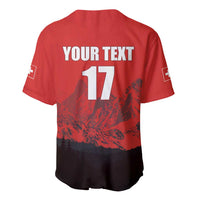 Custom Switzerland Football Baseball Jersey Swiss Alps